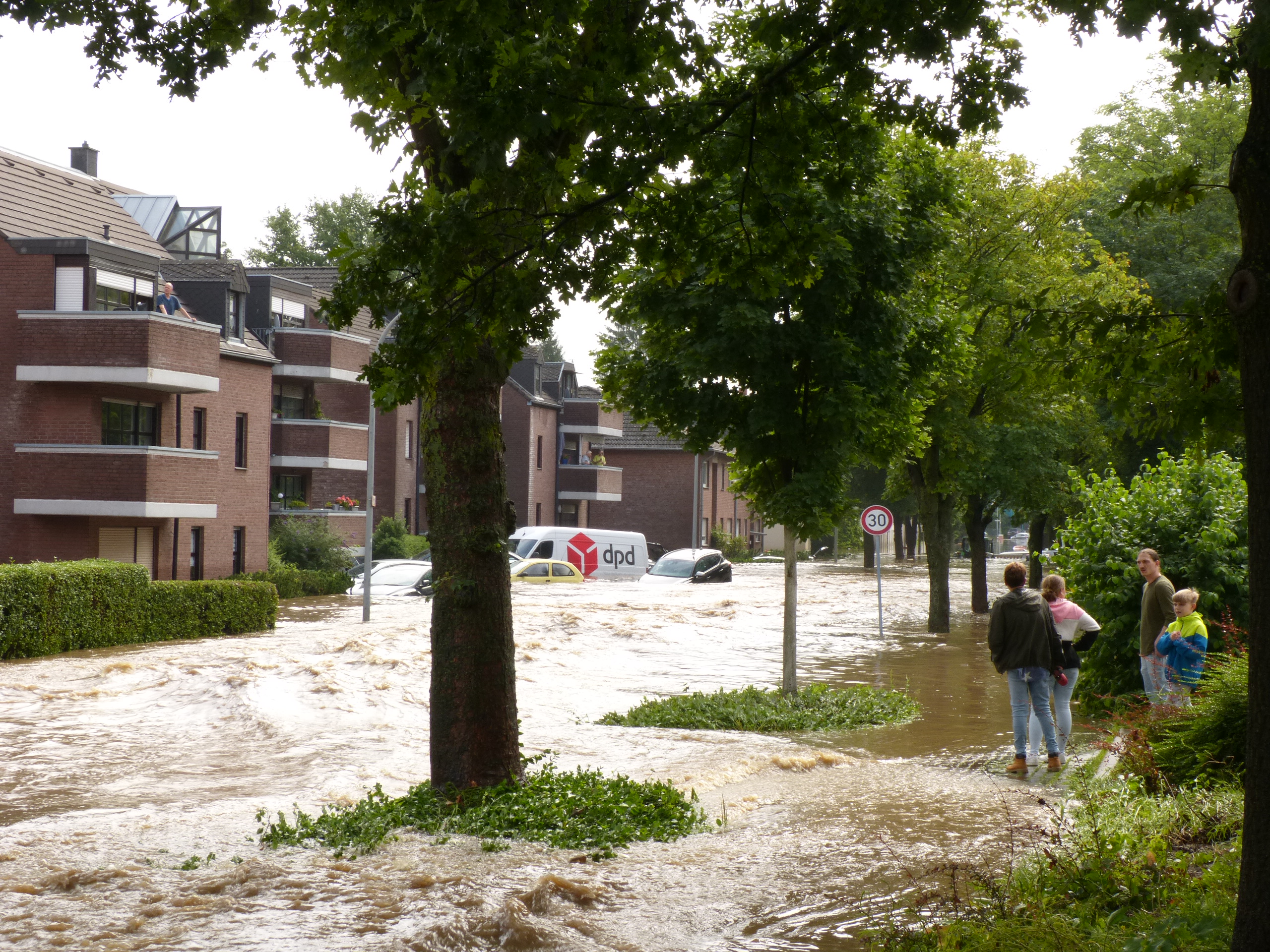 Inde-Hochwasser in Eschweiler Juli 2021